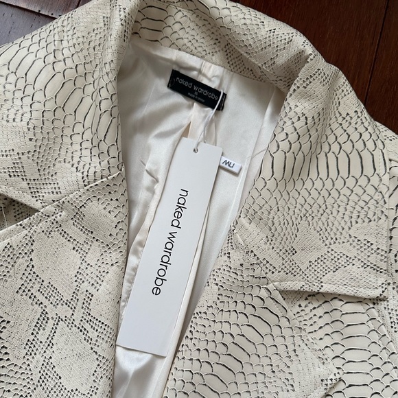 Naked Wardrobe SNAKE COCOON COAT- size XS - Picture 3 of 6